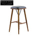 Modern Upholstered Solid Wood Counter Height Bar Stool with Cushion Seat