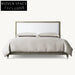 Modern Upholstered Solid Wood Devil Fish Skin Bedroom Bed Frame