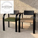 Modern Upholstered Solid Wood Dining Armchair