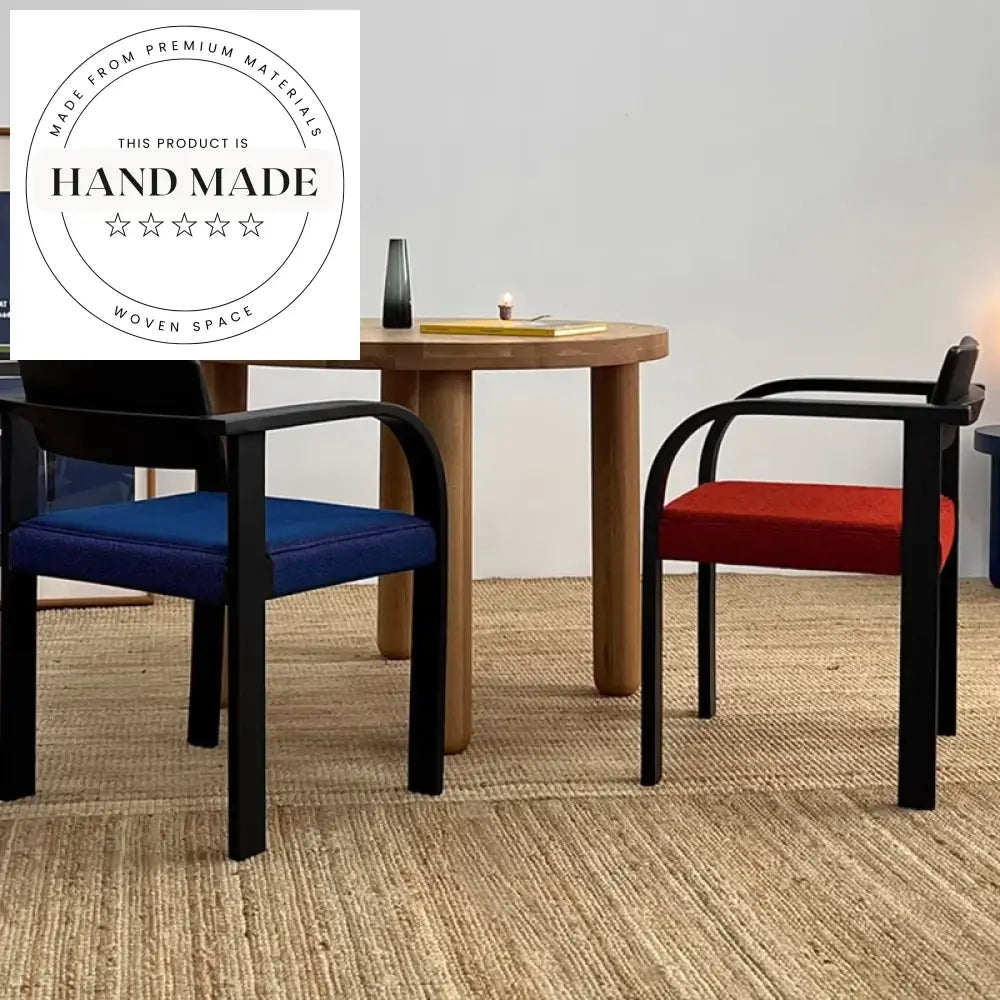 Modern Upholstered Solid Wood Dining Armchair