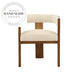 Modern Upholstered Solid Wood Frame Nordic Dining Armchair