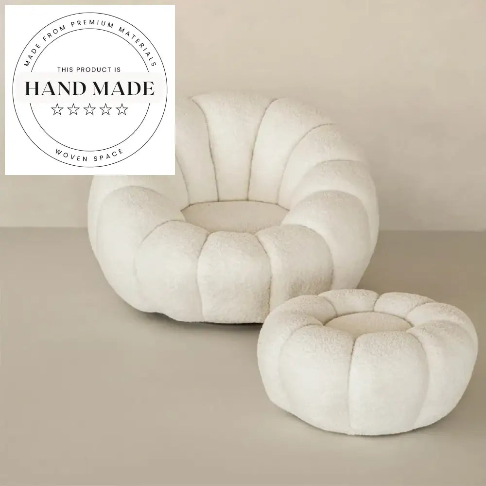 Modern Upholstered Swivel Recliner Accent Chair with Ottoman Armchair