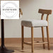 Modern Upholstered Wood Bar Stool for Kitchen Island and Countertop Seating