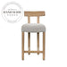 Modern Upholstered Wood Bar Stool for Kitchen Island and Countertop Seating