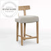 Modern Upholstered Wood Bar Stool for Kitchen Island and Countertop Seating