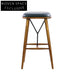 Modern Upholstered Wood Counter Height Bar Stool Black Finish for Kitchen