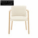 Modern Upholstered Wood Dining Armchair - Comfortable Living Room Accent Chair