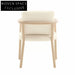 Modern Upholstered Wood Dining Armchair - Comfortable Living Room Accent Chair