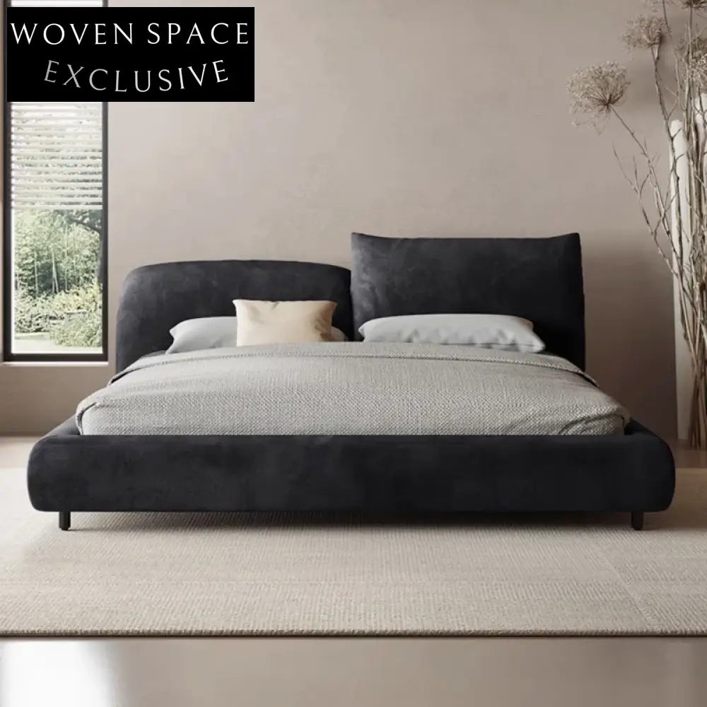 Modern Upholstered Wood Frame King Queen Adjustable Headboard Bedroom Bed