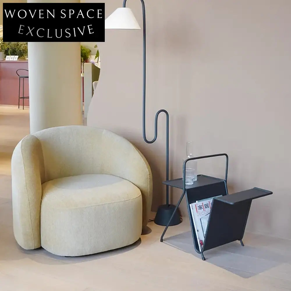 Modern V-Shape Metal Book Storage, Living Room Accent Table