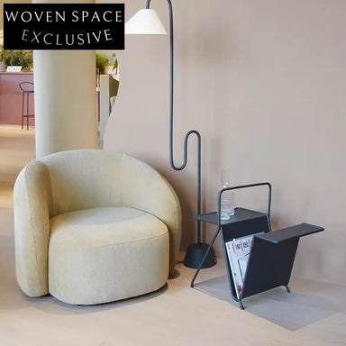 Modern V-Shape Metal Book Storage, Living Room Accent Table