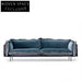 Modern Velvet Accent Sofa Chair for Living Room Hotel, Navy Blue Upholstered Chair