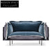 Modern Velvet Accent Sofa Chair for Living Room Hotel, Navy Blue Upholstered Chair