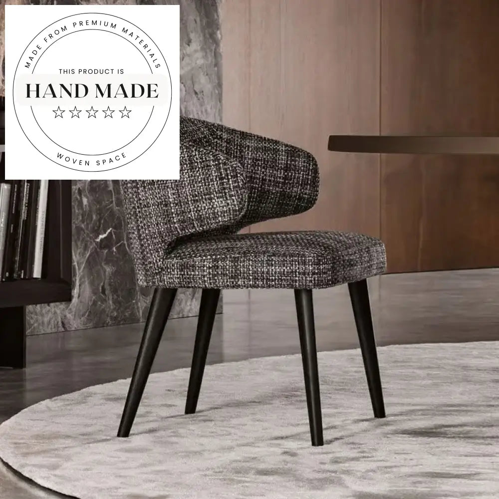 Modern Velvet Armchair with Solid Wood Legs Nordic Dining Chair