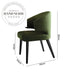 Modern Velvet Armchair with Solid Wood Legs Nordic Dining Chair