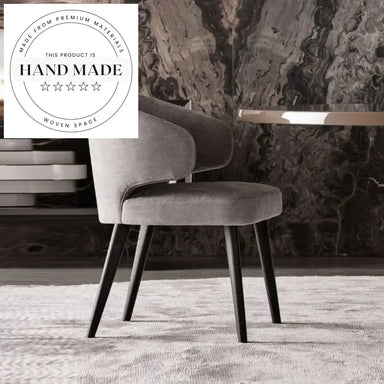 Modern Velvet Armchair with Solid Wood Legs Nordic Dining Chair