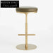 Modern Velvet Bar Stool with Golden Stainless Steel Frame, Footrest