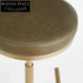 Modern Velvet Bar Stool with Golden Stainless Steel Frame, Footrest