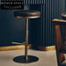 Modern Velvet Bar Stool with Golden Stainless Steel Frame, Footrest