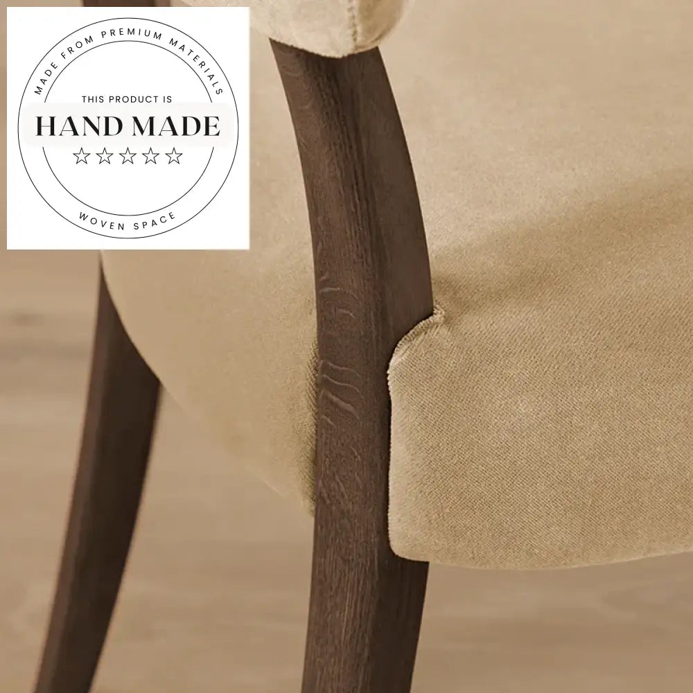 Modern Velvet Dining Chair, Solid Oak Wood Frame, Elegant Restaurant Style