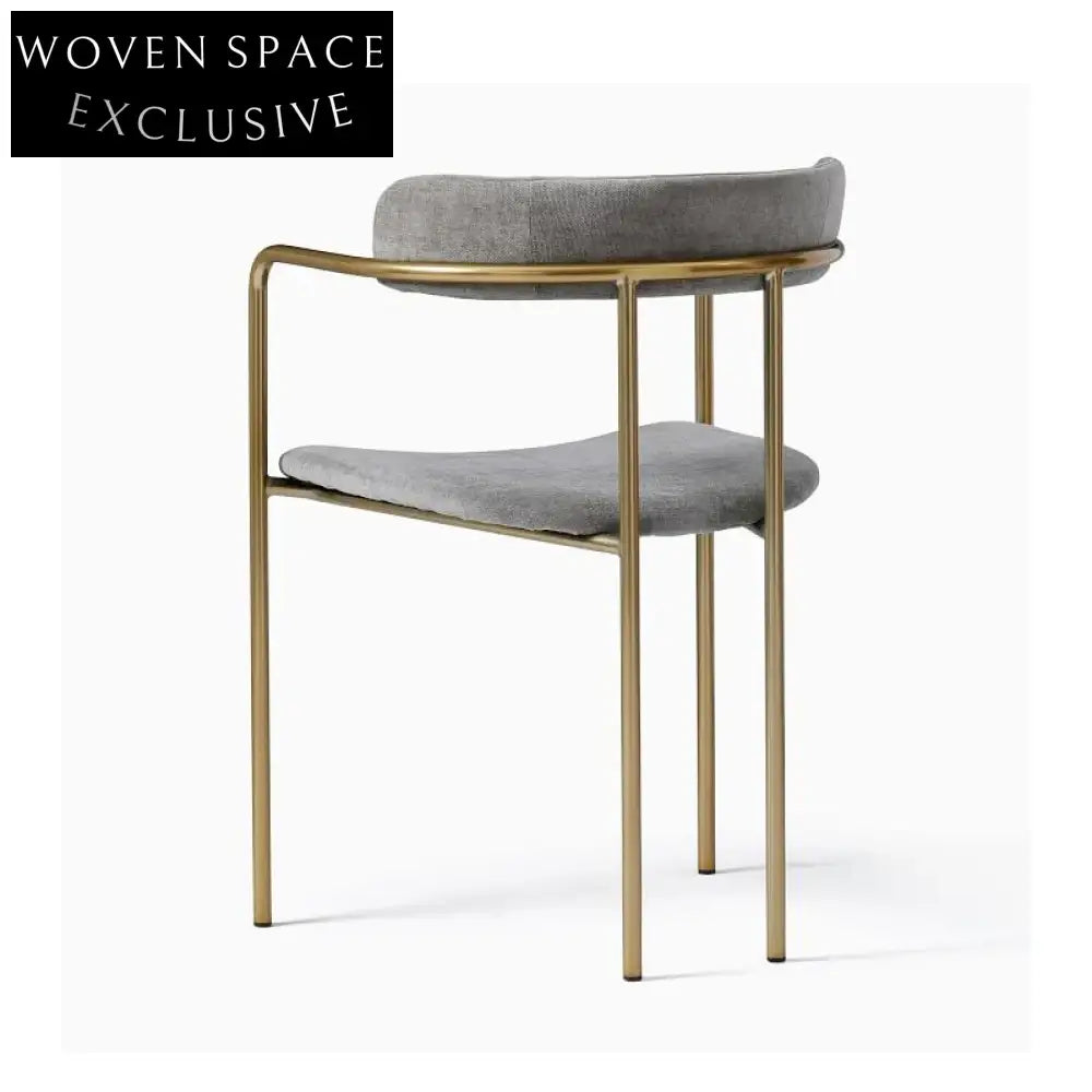 Modern Velvet Dining Chair with Metal Legs for Restaurant Cafe Home Seating