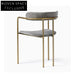 Modern Velvet Dining Chair with Metal Legs for Restaurant Cafe Home Seating