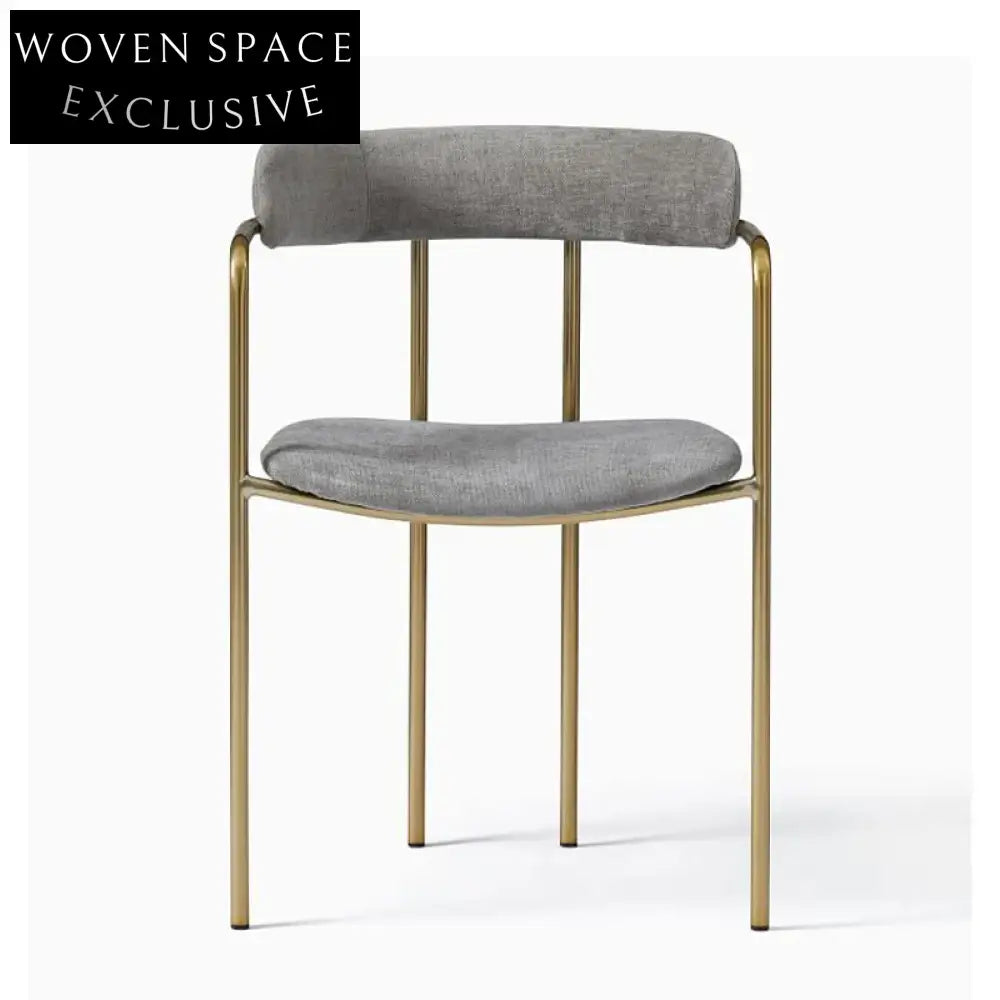 Modern Velvet Dining Chair with Metal Legs for Restaurant Cafe Home Seating