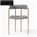 Modern Velvet Dining Chair with Metal Legs for Restaurant Cafe Home Seating
