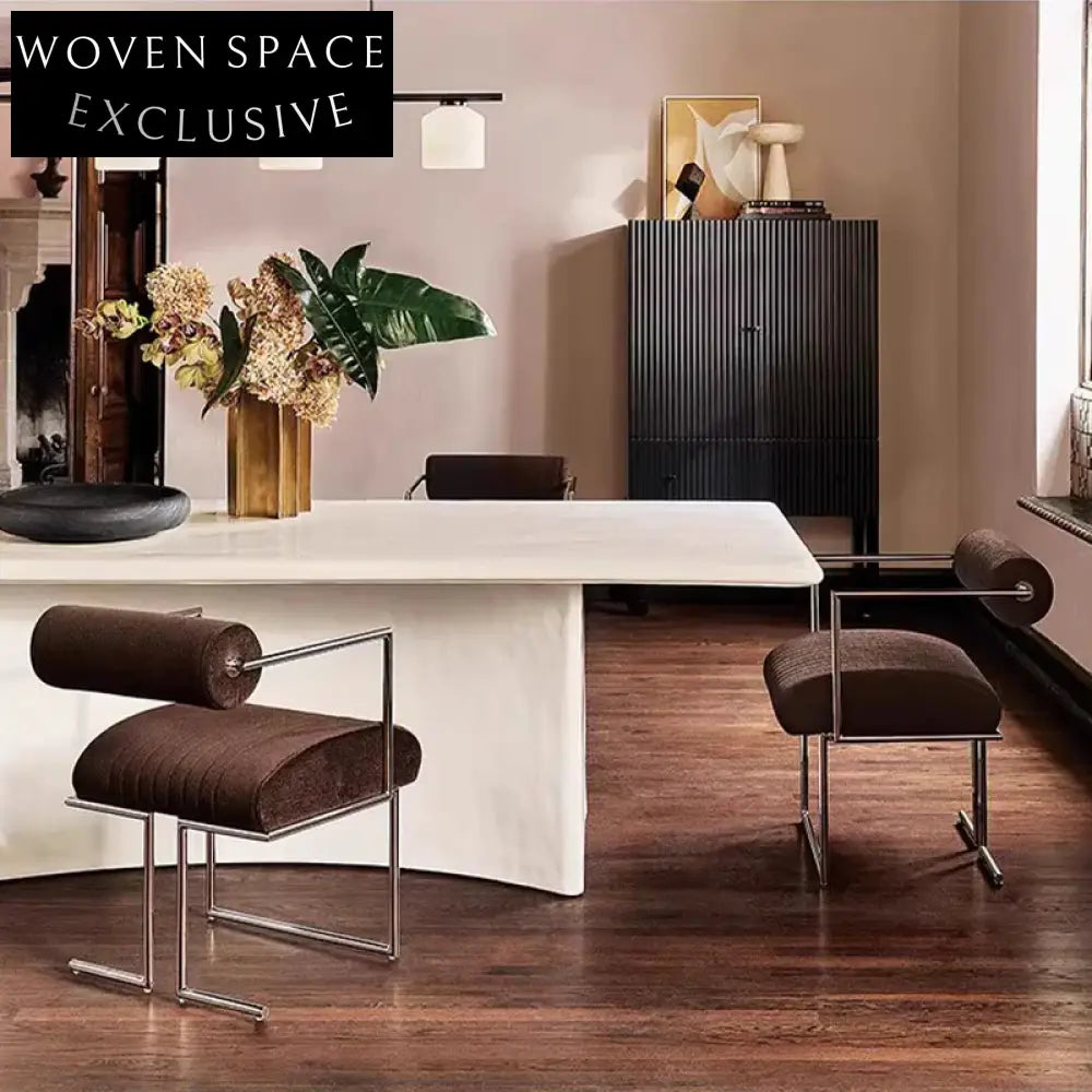 Modern Velvet Fabric Accent Chair with Nordic Metal Frame and Robust Legs