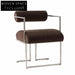 Modern Velvet Fabric Accent Chair with Nordic Metal Frame and Robust Legs