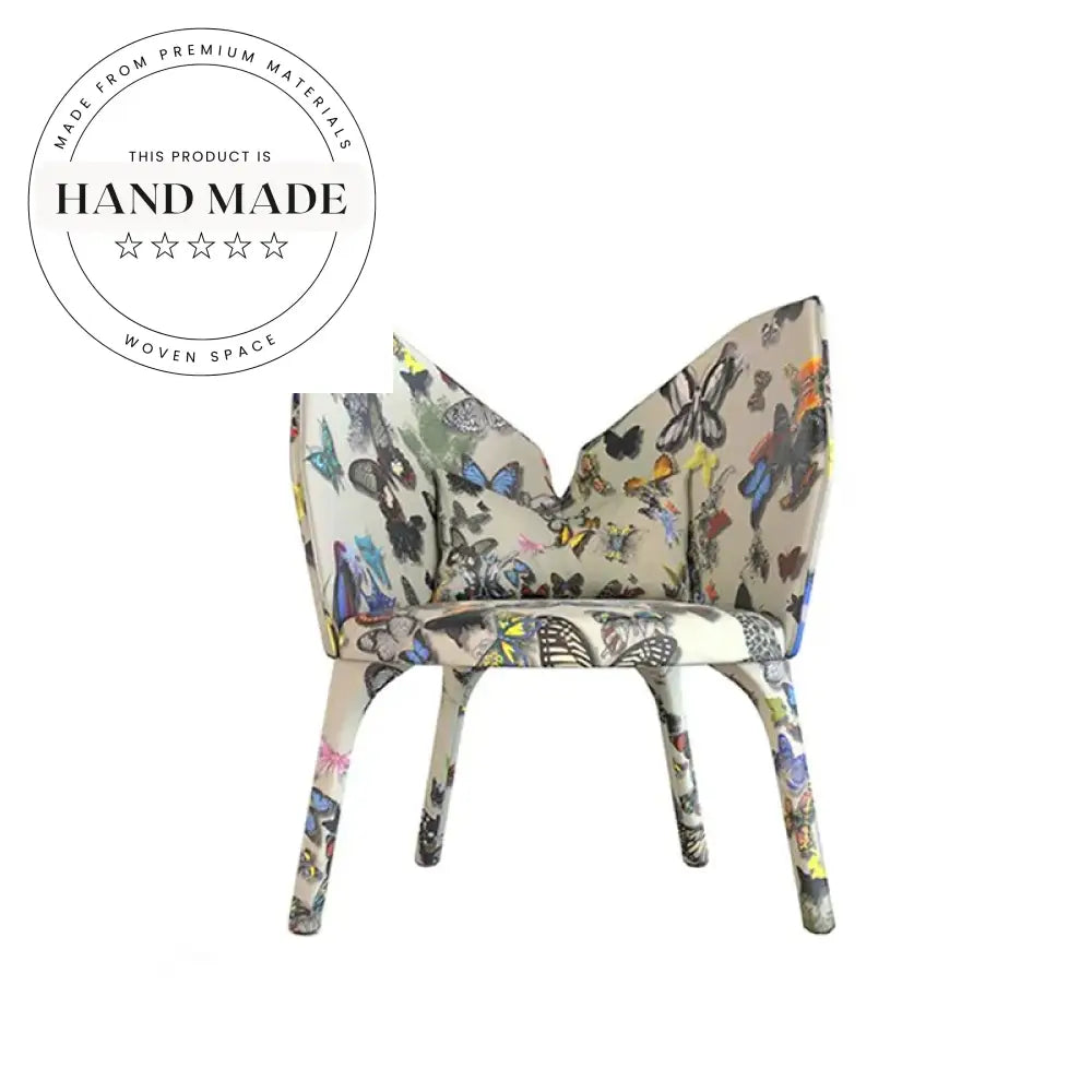 Modern Velvet Fabric Butterfly Lounge Chair for Living Room Comfort