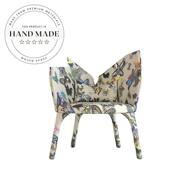 Modern Velvet Fabric Butterfly Lounge Chair for Living Room Comfort