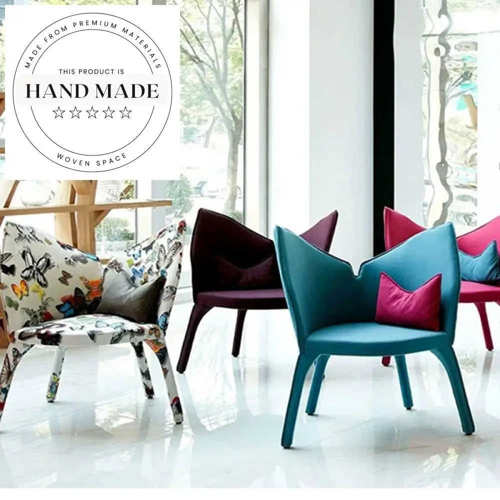 Modern Velvet Fabric Butterfly Lounge Chair for Living Room Comfort