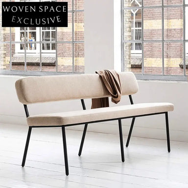 Modern Velvet Fabric Dining Booth Sofa Chair with Sturdy Metal Legs