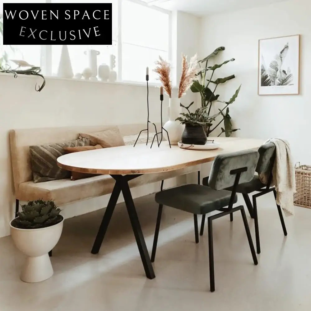 Modern Velvet Fabric Dining Booth Sofa Chair with Sturdy Metal Legs