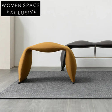 Modern Velvet Fabric Gold Metal Legs Luxury Ottoman Bed End Stool