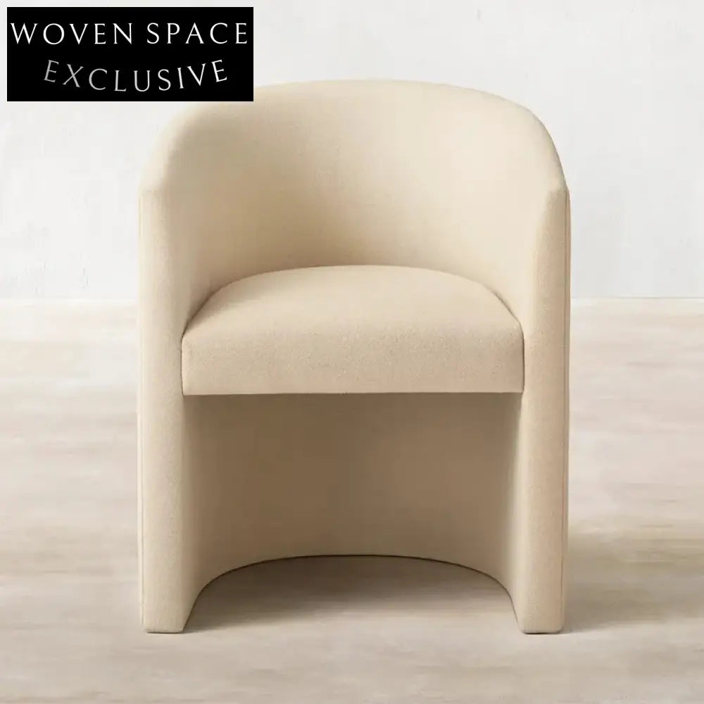 Modern Velvet Fabric High Back Armrest Dining Chair for Luxury Home Dining