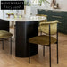 Modern Velvet Fabric Metal Dining Chair with Comfortable Backrest Design