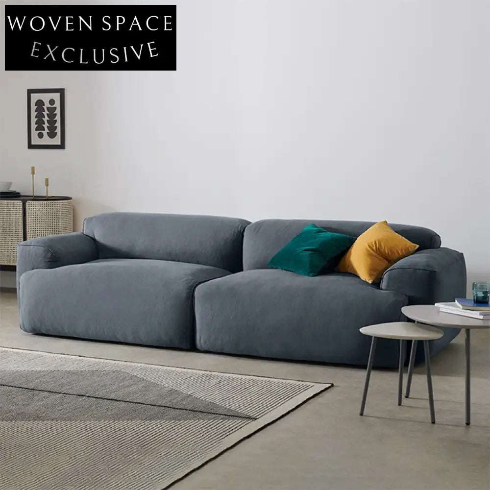 Modern Velvet Fabric Modular Sectional Low Arm Floor Sofa
