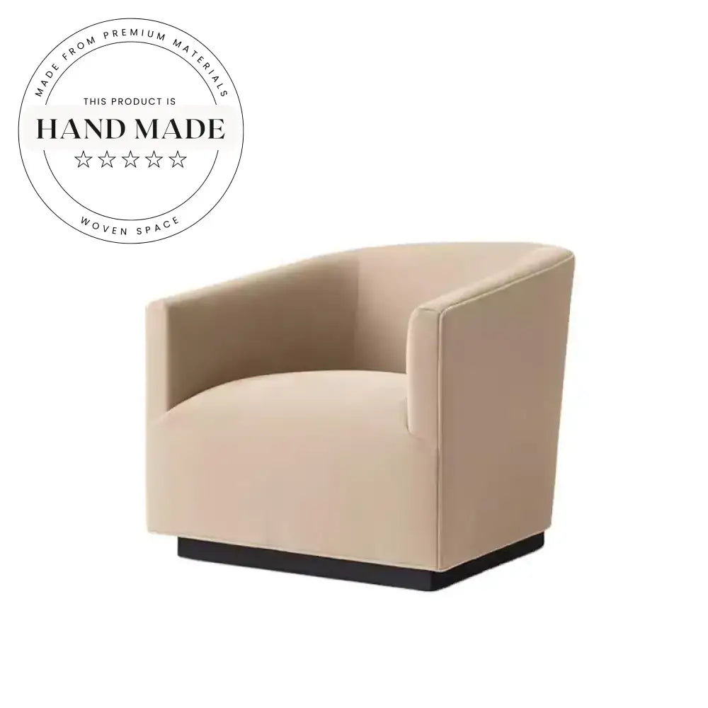 Modern Velvet Fabric Swivel Leisure Chair for Living Room & Lounge Spaces