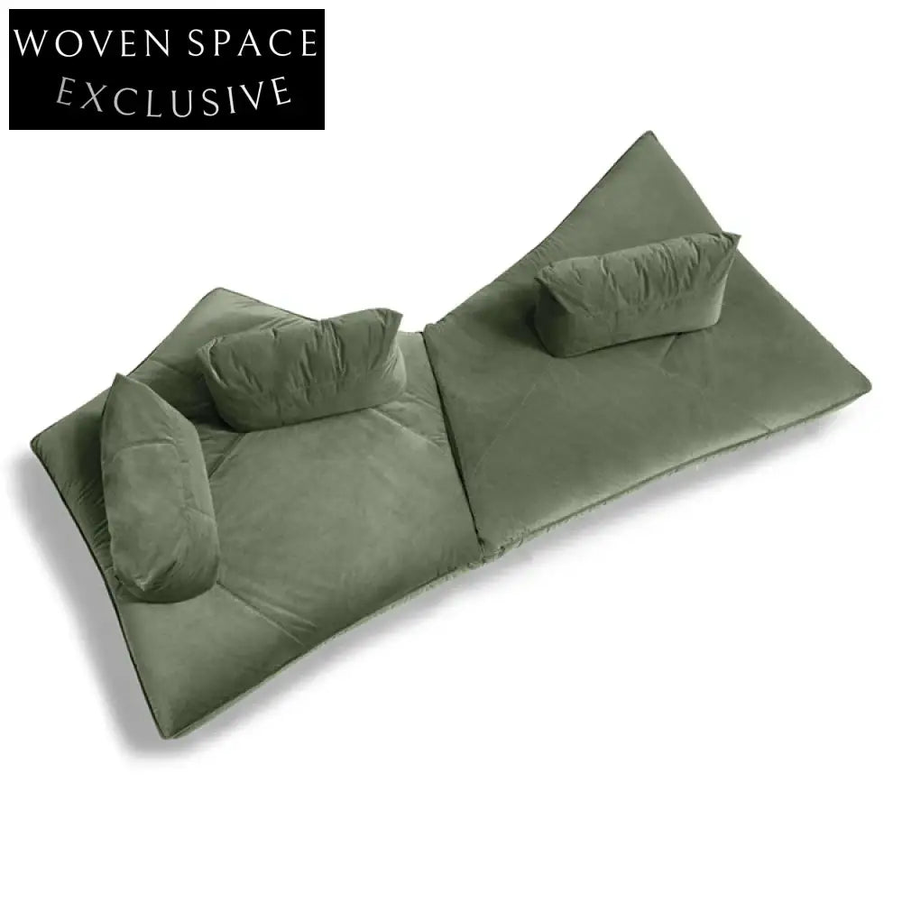 Modern Velvet Full Sponge Floor Sofa Set Luxury Living Room Lounger