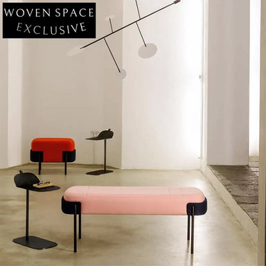 Modern Velvet Gold Metal Legs Living Room Accent Ottoman Bench Stool