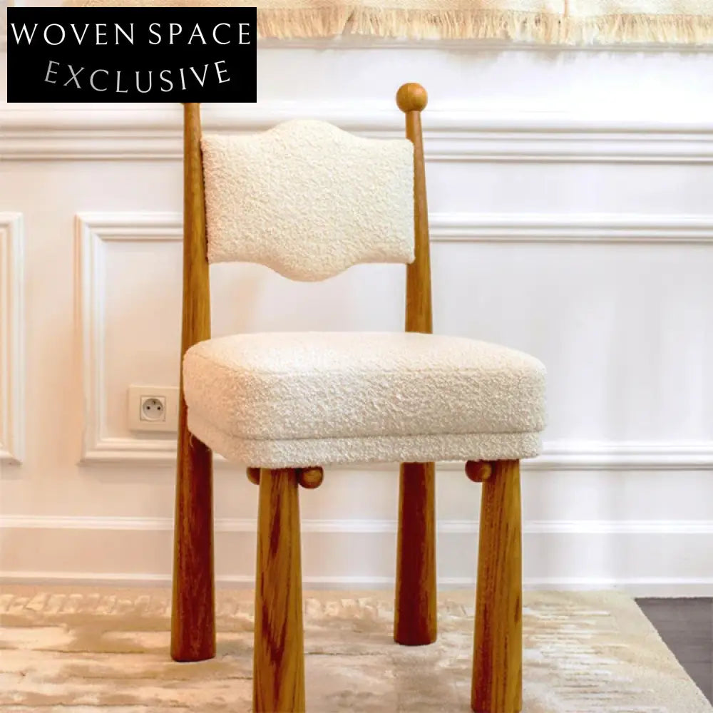 Modern Velvet High Back Dining Chair with Solid Wood Legs