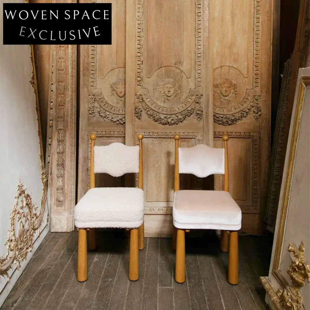 Modern Velvet High Back Dining Chair with Solid Wood Legs