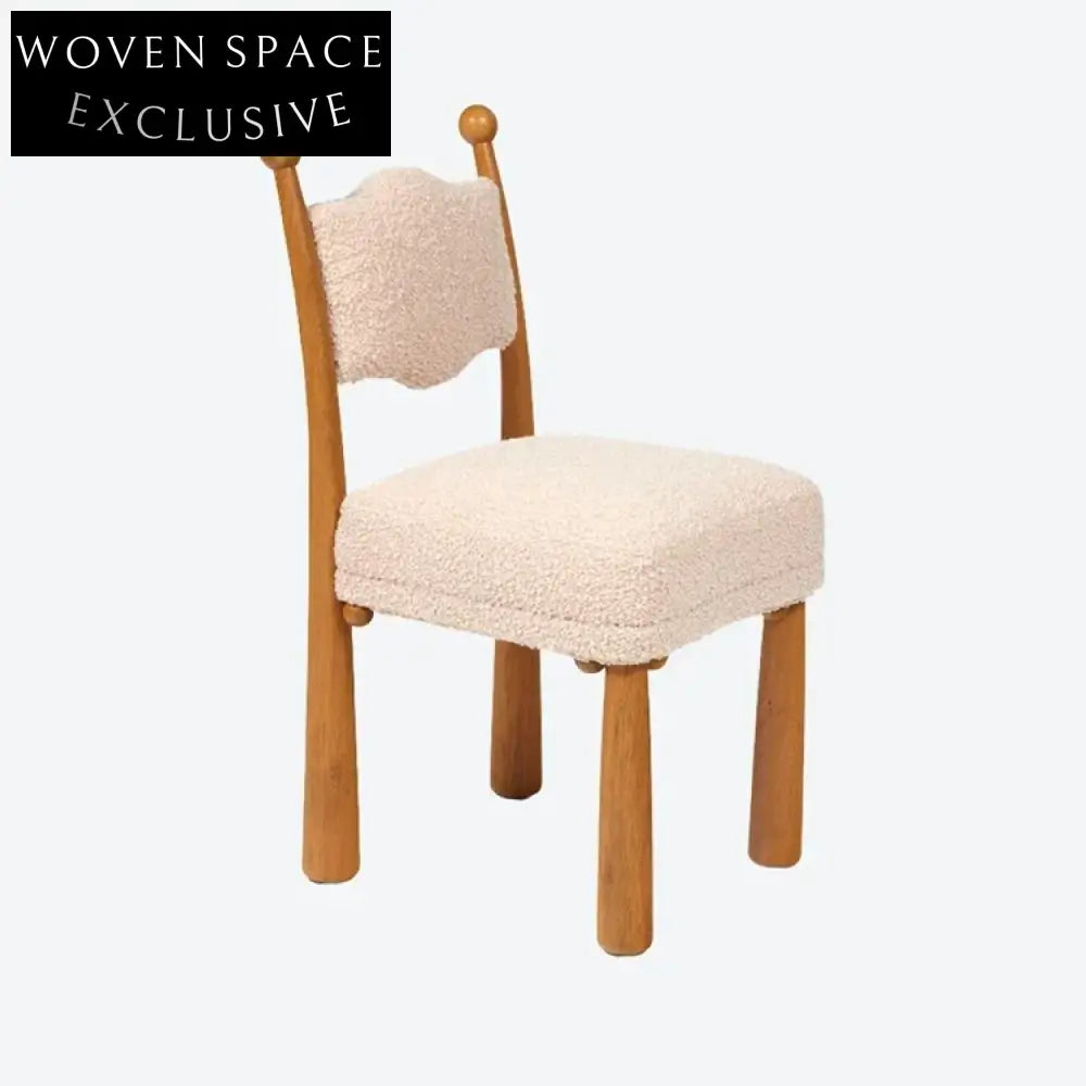 Modern Velvet High Back Dining Chair with Solid Wood Legs