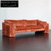 Modern Velvet I-Shape Three-Seater Sofa for Contemporary Living Rooms
