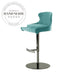 Modern Velvet Metal Adjustable Swivel Bistro Dining Bar Stool
