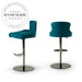 Modern Velvet Metal Adjustable Swivel Bistro Dining Bar Stool