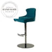 Modern Velvet Metal Adjustable Swivel Bistro Dining Bar Stool