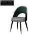 Modern Velvet Nordic Dining Chair with Wooden Legs & Gold Accents